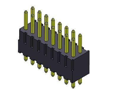 کانکتور پین هدر 2.54 میلی متری دو ردیفه DIP TYPE 2*2PIN به 2*40PIN H=7.40MM