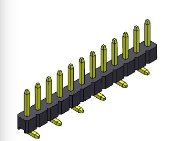 کانکتور پین هدر 2.00 میلی متر تک ردیف SMT TYPE 1*2PIN به 1*40PIN H=2.00MM