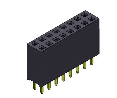 کانکتور هدر زن 2.54 میلی متری دو ردیفه شیب TYPE 2*2PIN به 2*40PIN H=11.00mm