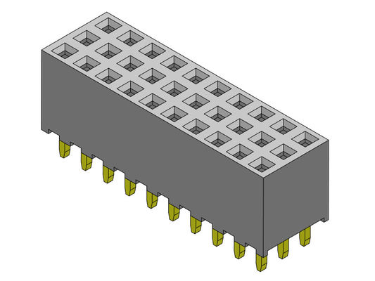 کانکتور هدر زن 2.00 میلی متر سه ردیف شیب TYPE 3*2PIN به 3*40PIN H=6.35mm
