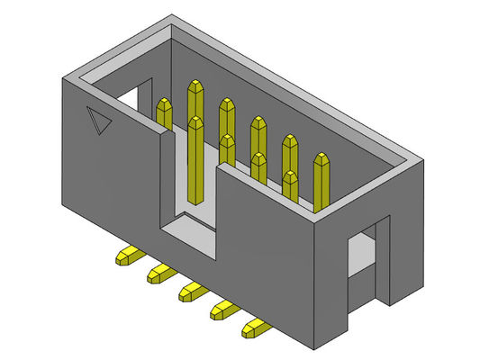 کانکتور هدر جعبه 2.54 میلی متری 2*3-2*32 ​​پین Nylot6T 3AMP نوع SMT با گیره
