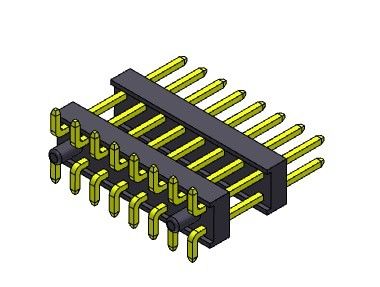 کانکتور هدر پین 2.54 میلی متری دو ردیف SMT TYPE با گیره 2*2 پین به 2*40 پین