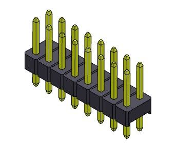 کانکتور پین هدر 2.54 میلی متری دو ردیفه DIP TYPE 2*2PIN به 2*40PIN H=2.54MM