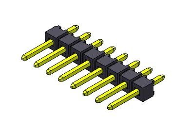کانکتور پین هدر 2.54 میلی متری تک ردیف DIP TYPE 1*2PIN به 1*40PIN H=2.54MM