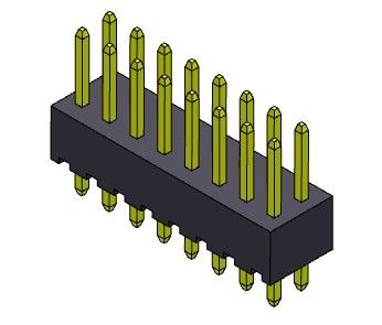 کانکتور پین هدر 2.54 میلی متری دو ردیفه DIP TYPE 2*2PIN به 2*40PIN H=4.3MM