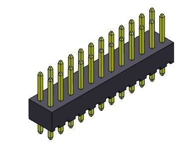 کانکتور پین هدر 2.54 میلی متری دو ردیفه DIP TYPE 2*2PIN به 2*40PIN H=4.3MM