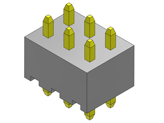 کانکتور پین هدر 2.54 میلی متری دو ردیفه DIP TYPE 2*2PIN به 2*40PIN H=4.3MM