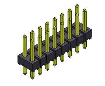 کانکتور پین هدر 2.54 میلی متری دو ردیفه DIP TYPE 2*2PIN به 2*40PIN H=2.54MM