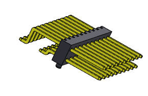 کانکتور پین هدر 2.00 میلی متر تک ردیف SMT TYPE 2*2PIN به 2*40PIN H=2.00MM