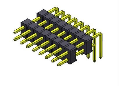 کانکتور پین هدر 2.54 میلی متری دو ردیفه R/A TYPE 2*2PIN به 2*40PIN H=2.54MM
