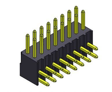 اتصال سرصفحه پین ​​TYPE 2.54 میلی متری تک ردیفی 2*2 پین به 2*40 پین H=7.40 میلی متری