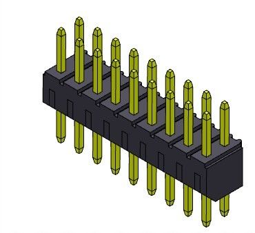 کانکتور هدر PCB 2.00 میلی متری دو ردیفه شیب TYPE 2*2PIN به 2*40PIN H=4.00MM