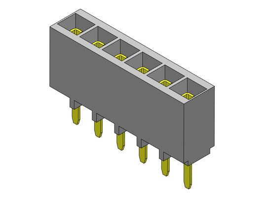 کانکتور هدر زن 2.54 میلی متری تک ردیف شیب TYPE 1*2PIN به 1*40PIN H=6.80mm
