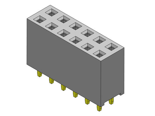 کانکتور هدر زن 2.54 میلی متری دو ردیفه شیب TYPE 2*2PIN به 2*40PIN H=8.50mm