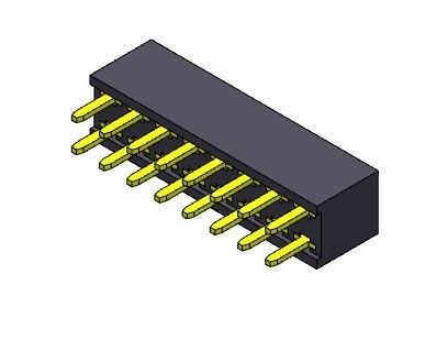 کانکتور هدر زن 2.54 میلی متری دو ردیفه شیب TYPE 2*2PIN به 2*40PIN H=5.65mm