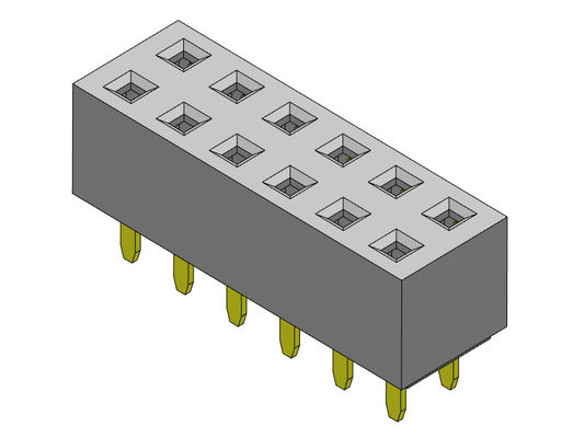 کانکتور هدر زن 2.54 میلی متری دو ردیفه شیب TYPE 2*2PIN به 2*40PIN H=5.00mm