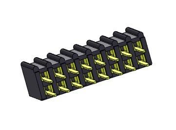 کانکتور هدر زن 2.54 میلی متری دو ردیفه شیب TYPE 2*2PIN به 2*40PIN H=8.50mm