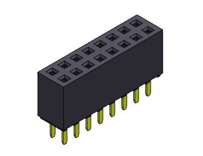 کانکتور هدر زن 2.54 میلی متری دو ردیفه شیب TYPE 2*2PIN به 2*40PIN H=8.50mm