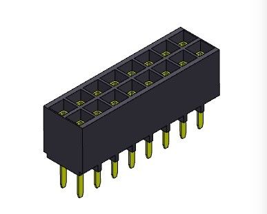 رابط سربرگ زن 2.54 میلی متری دو ردیفه شیب TYPE 2*2PIN به 2*40PIN H=6.80mm ورودی پایین