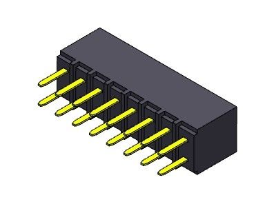 رابط سربرگ زن 2.54 میلی متری دو ردیفه شیب TYPE 2*2PIN به 2*40PIN H=6.80mm ورودی پایین