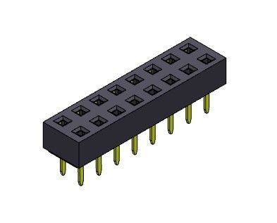 کانکتور هدر زن 2.54 میلی متری دو ردیفه شیب TYPE 2*2PIN به 2*40PIN H=3.50mm