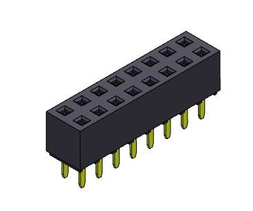 رابط سربرگ زن 2.54 میلی متری دو ردیفه شیب TYPE 2*2PIN به 2*40PIN H=5.60mm