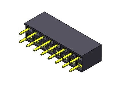 کانکتور هدر زن 2.54 میلی متری دو ردیفه شیب TYPE 2*2PIN به 2*40PIN H=7.10mm