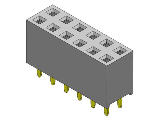 کانکتور هدر زن 2.54 میلی متری دو ردیفه شیب TYPE 2*2PIN به 2*40PIN H=7.10mm