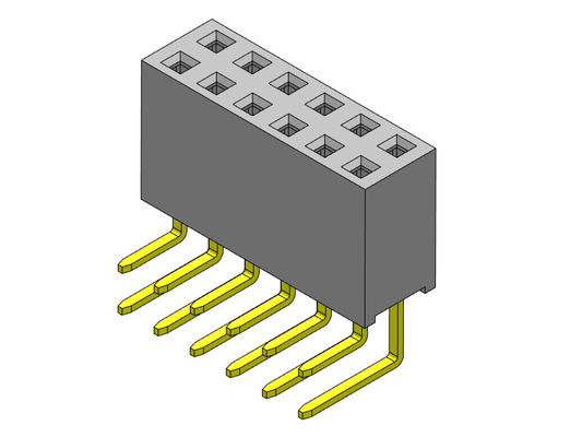 R/A Dip TYPE 2.54 mm Pitch Female Header 1*2PIN to 1*40PIN H=8.50mm