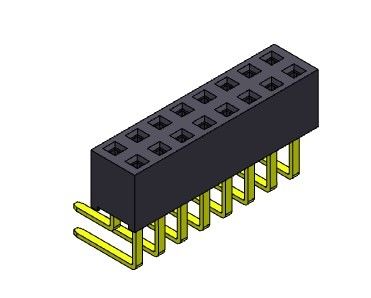 2.54 میلی متر دو ردیف R/A Dip TYPE PCB Header Connector 2*2PIN به 2*40PIN