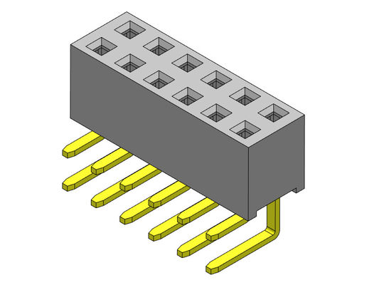 2.54 میلی متر دو ردیف R/A Dip TYPE PCB Header Connector 2*2PIN به 2*40PIN