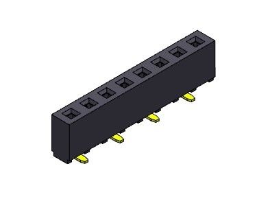 رابط هدر زن 2.54 میلی متری تک ردیف SMT TYPE 1*2PIN به 1*40PIN H=5.00mm