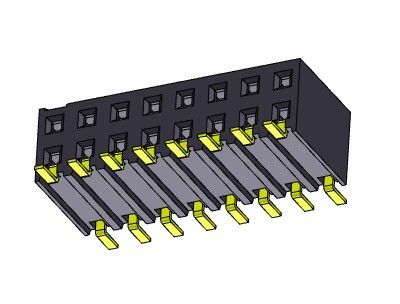 کانکتور هدر PCB 2.54 میلی متری اتصال سطحی ورودی دو ردیفه اتصال 2*2 پین به 2*40 پین