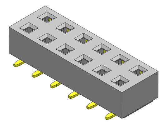 کانکتور هدر زن 2.54 میلی متری دو ردیف SMT TYPE 2*2PIN به 2*40PIN H=3.50mm