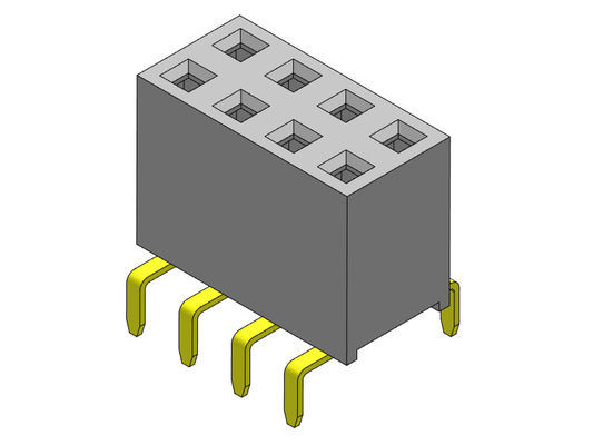 کانکتور هدر زن 2.54 میلی متری دو ردیف ورودی دوگانه TYPE 2*2PIN به 2*40PIN H=7.10mm