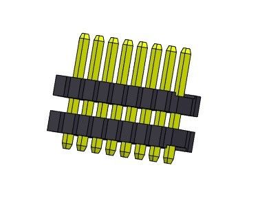 اتصال هدر پین 3.96 میلی متری تک ردیف پشته مستقیم نوع 1*1 پین به 1*24 پین