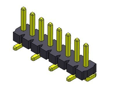 کانکتور هدر پین 3.96 میلی متری تک ردیف SMT TYPE 1*2PIN به 1*24PIN H=3.18MM