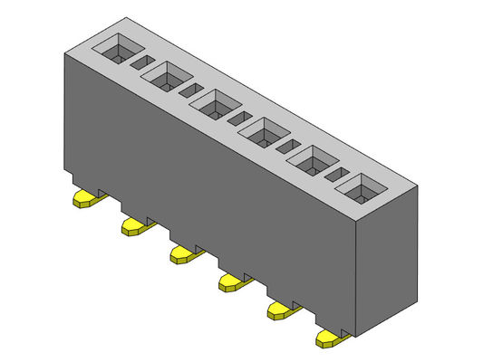 اتصال هدر PCB 3.96 میلی متری دو ردیفه SMT 2*2 پین به 2*24 پین H 8.89 میلی متر