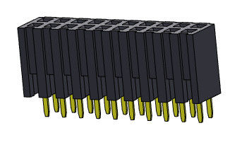 کانکتور هدر زن 2.00 میلی متری دو ردیفه شیب TYPE 2*2PIN به 2*40PIN H=7.20mm
