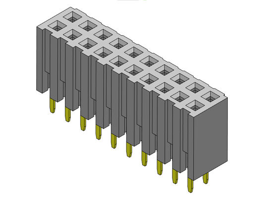 کانکتور هدر زن 2.00 میلی متری دو ردیفه شیب TYPE 2*2PIN به 2*40PIN H=7.20mm