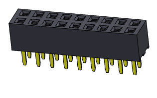 کانکتور هدر زن 2.00 میلی متر دو ردیفه شیب TYPE 2*2PIN به 2*40PIN H=4.30mm