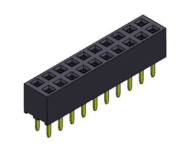 کانکتور هدر زن 2.00 میلی متر دو ردیفه شیب TYPE 2*2PIN به 2*40PIN H=4.00mm