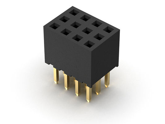 کانکتور هدر زن 2.00 میلی متر سه ردیف شیب TYPE 3*2PIN به 3*40PIN H=6.35mm
