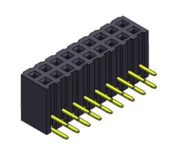 هدرهای پین زن 2.00 میلی متری شیب نوع 2*2 پین به 2*40 پین H=4.85 میلی متر