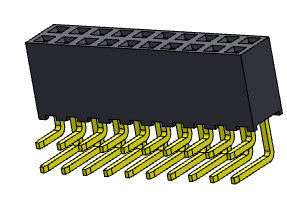 اتصالات 2*2 پین به 2*40 پین شیب 2.00 میلی متری دو ردیفه R/A Dip TYPE