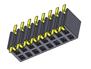 اتصالات هدر پین 2.00 میلی متری ورودی دو ردیفی SMT TYPE 2*2PIN به 2*25PIN