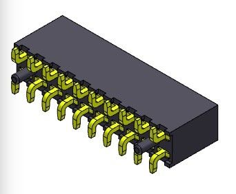 کانکتور هدر زن 2.00 میلی متر دو ردیف SMT TYPE 2*2PIN به 2*40PIN H=6.35mm