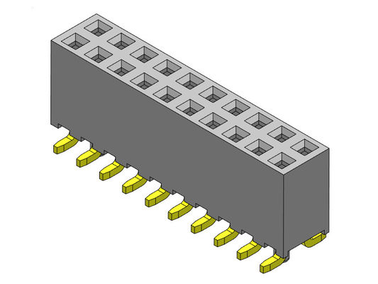 کانکتور هدر زن 2.00 میلی متر دو ردیف SMT TYPE 2*2PIN به 2*40PIN H=6.35mm