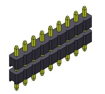کانکتور هدر پین 2.00 میلی متری تک ردیف پشته DIP TYPE 1*2PIN به 1*40PIN H=2.00MM