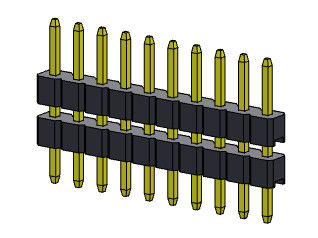 کانکتور هدر پین 2.00 میلی متری تک ردیف پشته DIP TYPE 1*2PIN به 1*40PIN H=2.00MM